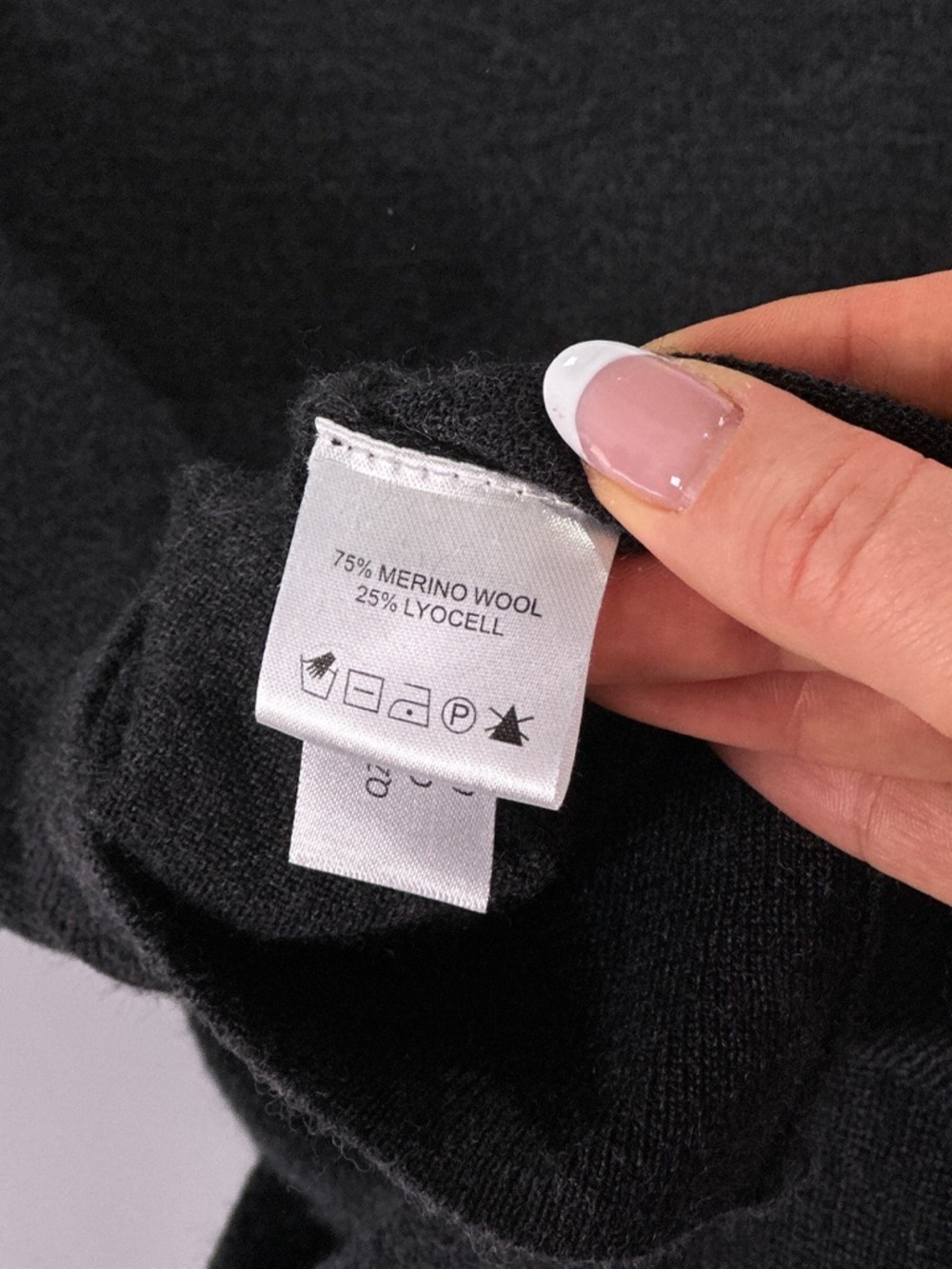 David Donahue Quarter Zip Pullover Sweater Mock Neck Merino Wool Charcoal M - Picture 5 of 10